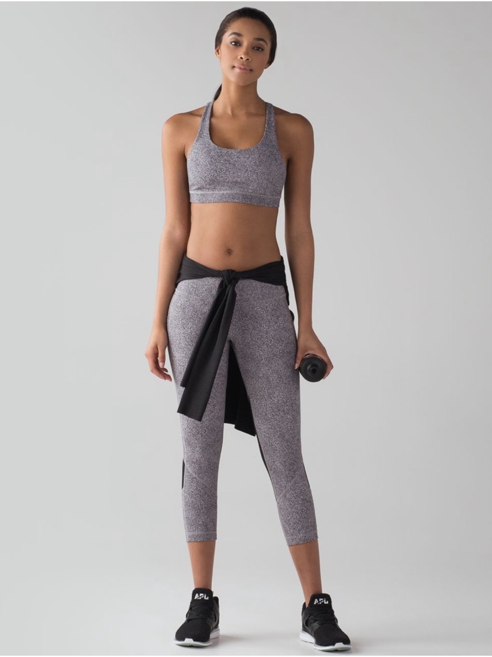 lululemon athletica Heathered Grey Capri Leggings